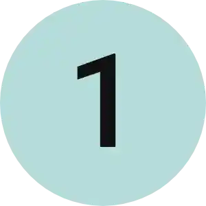 UPS-pictogram stap 1 groenblauw