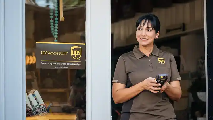 Conductor de UPS con escáner de paquetes
