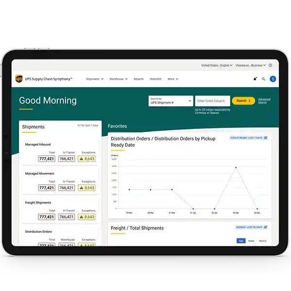 Symphony application on a tablet device